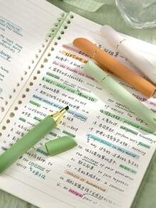 Quick-Dry Matte Barrel Soft Tip Highlighter Pen Set, 4 Colors - Sets - View 3