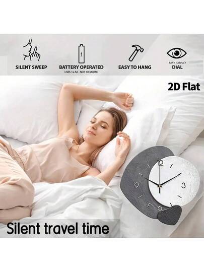 1pc Nordic Creative Simplicity Wand Clock, Super Silent Quartz Movement, No Ticking, ating Clocks In Living Rooms,Bedroom Room, Offices, Restaurant, Cafes, Perfect ative Friends Family Home Room view 7