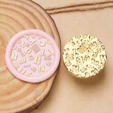 1 Pc, Cute Texture Series Wax Stamp Head, Removable Wax Stamp Head For Footprints/Grids/Leaves, Suitable For Envelope Letter/Invitation Letter/Party/DIY Craft Stamp Decoration/Gift Decoration/Various Holiday Gifts,For School Supplies,Back To School