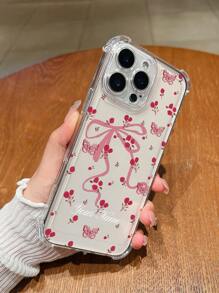 1 pieza Funda personalizada para teléfono con diseño de Flores rosas y mariposas, impresión UV de alta definición, protección anticaídas transparente para las esquinas y la lente, compatible con iPhone 16 Pro Max/16 Pro/15 Pro Max/14 Pro Max/13 Pro Max, y teléfonos Android OPPO A, Redmi. Adecuado para regalos de Pascua, San Valentín, vuelta al cole, uso diario y aniversarios.