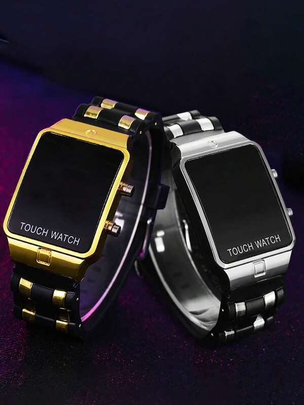 Set de 2 relojes deportivos de silicona con pantalla digital para hombres, un gran conjunto de regalo para volver a la escuela