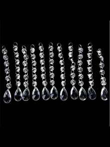 1/5/12/20 件亚克力水晶吊灯水晶花环装饰亚克力透明珠棱镜吊坠圣诞树窗户家居装饰（泪珠）圣诞装饰圣诞树装饰 - 彩色 - 查看 8