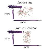 1 Stück Kirschblütenzweig & Vogel Wandaufkleber, Blumen Vogelkäfig Wandtattoo, geeignet für Schlafzimmer, Wohnzimmer, Heimdekoration - Pink - Übersicht 4