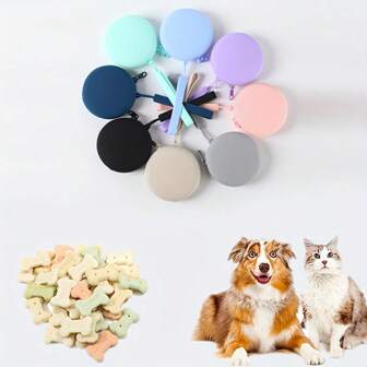 1 Peça Bolsa de Silicone para Petiscos, Bolsa de Treinamento Portátil para Viagens para Cães e Gatos