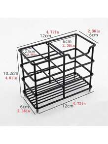 304 不锈钢浴室牙刷架牙膏架支架，空心壁挂式浴室配件收纳整理器，无需钻孔