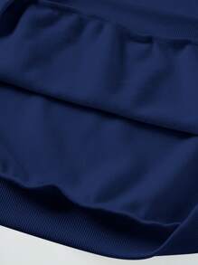 Women's Letter Print Crew Neck Long Sleeve Sweatshirt, Casual Sporty Style, Plus Size Crew Neck Hoodie, Suitable For Autumn/Winter