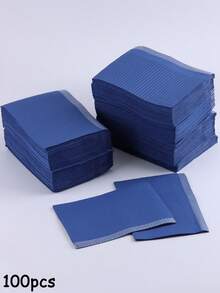 10/100片装防水美甲贴纸，三层可折叠一次性美甲练习垫，美甲沙龙专用（多种颜色可选） - 彩色 - 查看 35