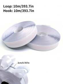 10/5/2m Tiras de gancho y bucle con adhesivo, rollos dobles de cinta adhesiva autoadhesiva de uso pesado con respaldo, cinta autoadhesiva de nailon para el hogar, la oficina, la escuela y manualidades - Multicolor - Ver 9