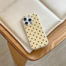 Capa dupla para celular com estampa de bolinhas, compatível com iPhone 17 Pro Max/16 Pro Max/15 Pro Max/14 Pro/14. Design moderno com bordas arredondadas, elegante para mulheres e minimalista para homens. Presente ideal para namorada e casais. - Multicolorido - Ver 6