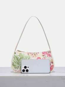 Novachic，1 件，度假风格夏季包，彩色花卉串珠装饰，简约，女士拉链手提包和单肩包，适合度假、派对等。（花朵位置随机）