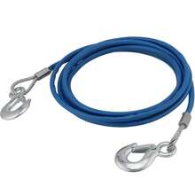 cable de remolque resistente, cuerda de alambre de acero con gancho giratorio y carcasa de PVC - 04659 - Ver 4