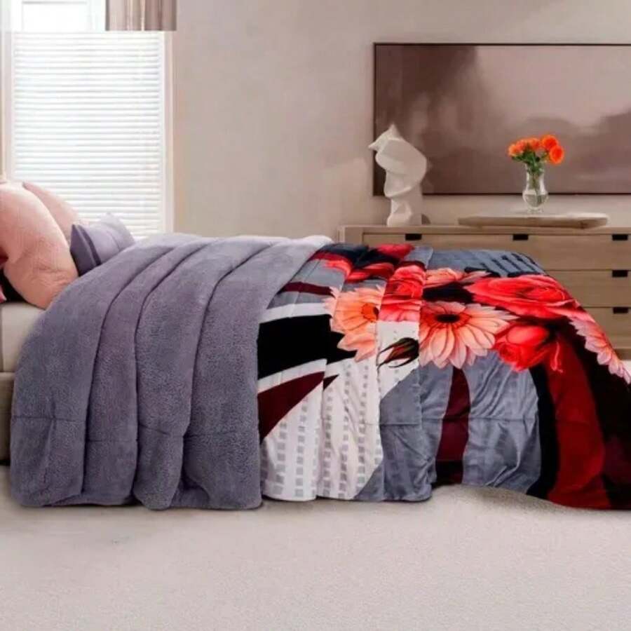 Soft Shearling Reverse Coverlet - Antonella - Voir 1