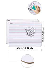 2/6/10pcs Small Lined White Board Sheets For Students 8.85"X11.8" Dry Erase Board Sheets With Lines Ruled Writing Whiteboard Sheets Homeschool Supplies Teacher Classroom Pack Of