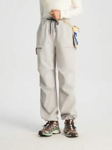 TECTOP 女士户外保暖裤，防风、保暖、透气、防水，弹性腰带，2个大口袋，适合滑雪和徒步旅行，图案随机发货，冬季款