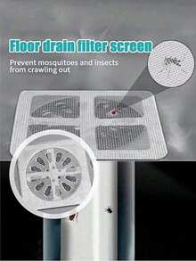 100pcs Pack Disposable Drain Clog Preventer Filters (Recommend To Replace Every 2-3 Days), (Watch The Video Before Use) Disposable Shower And Bathtub Hair Catcher, Easy Install Drain Filter Sticker, Kitchen Sink And Laundry Room Disposable Drain Cover, Effectively Block Hair And Prevent Insects Entryway Decor Kitchen Rug - Grey - View 9