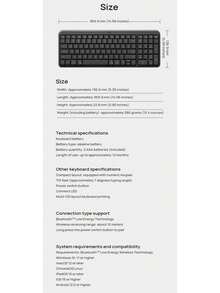 K251 Wireless Bluetooth Keyboard Morandi Pink Ultra-Thin Silent Three-Mode Switch Chocolate Keycaps Multi-Device Compatible (Mac/Win/IPad/Android) Portable Office Keyboard - Pink - View 6