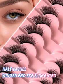 10 paia di ciglia finte semi-naturali e voluminose - ciglia finte lunghe e corte raccolte a forma di occhio di gatto per uno sguardo audace e bello, ciglia finte, ciglia, ciglia finte