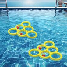 Nuovo gioco interattivo galleggiante in EVA - Anello da lancio giallo - Palla da lancio per piscina estiva - festa - Gioco