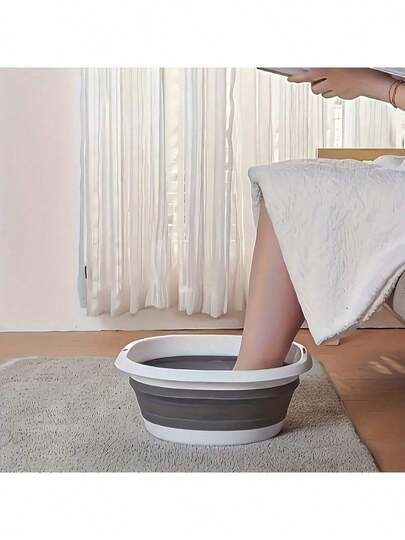 1PCS/2PCS/3PCS 大型便携式折叠洗脸盆 - 可折叠，适合旅行和户外使用，非常适合家庭足部护理