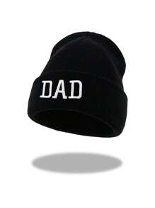 1pc/2pcs Casual Gothic Men's Scar Embroidered Knitted Brimless Face Enhancing Small Knitted Hat, Women's Fashionable Street Skiing Hat, Warm And Versatile Cold Hat, Loose Hat