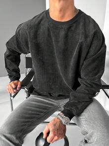 Men's Casual Old Money Corduroy Sweatshirt , Fall Winter