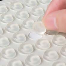 30/32/100/128 piezas Almohadillas de silicona anti-colisión, topes de muebles, calcomanías amortiguadoras de ruido para cajones, puertas de refrigeradores, puertas de gabinetes para evitar colisiones y ruido