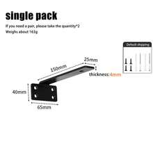 1 Juego de Soportes de Estantes de Hierro Fundido de Alta Resistencia Soportes de Estantes Flotantes Soportes en L Invisibles de 4MM de Grosor para Soporte de Estantes - 8 pulgadas blancas - Ver 7