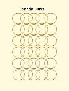 10/15 piezas Anillos metálicos de 2/3/4 pulgadas en dorado y plateado para manualidades, aros florales para macramé, aros para atrapasueños, suministros DIY para macramé y atrapasueños - Dorado - Ver 14