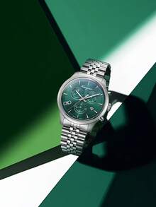 Salvatore Ferragamo Duo Chronograph Quartz Watches For Men Green Dial Mens Watch Gifts - 綠色 - 查看 5