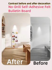 1pc Reusable Self-Adhesive Geometric Felt Board, Versatile Acoustic Panel For Wall Decor, Office Memo, Photo Hanging, Suitable For Bedroom, Study, Office, Classroom