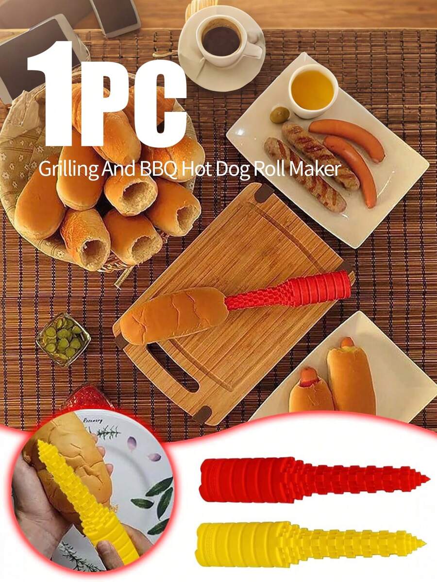 قطعة واحدة من أداة ثقب خبز الهوت دوج، أداة الهوت دوجر لشوي وشواء خبز الهوت دوج، النقانق والسجق الأخرى، أدوات الخبز، مستلزمات الخبز والأدوات المنزلية