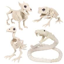 1pc Halloween Prop Animal Skeleton Decoration, Plastic Raven Decor Item - Multicolor - View 1
