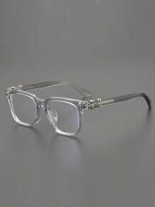 CHARMLIBRARY 2025 New Rectangular Plastic Eyeglass Frames, Classic & Fashionable Optical Business Computer Myopia Glasses Frames, Square Lightweight & Comfortable For Men & Women, Suitable For Hiking, Driving, Running, Travel
