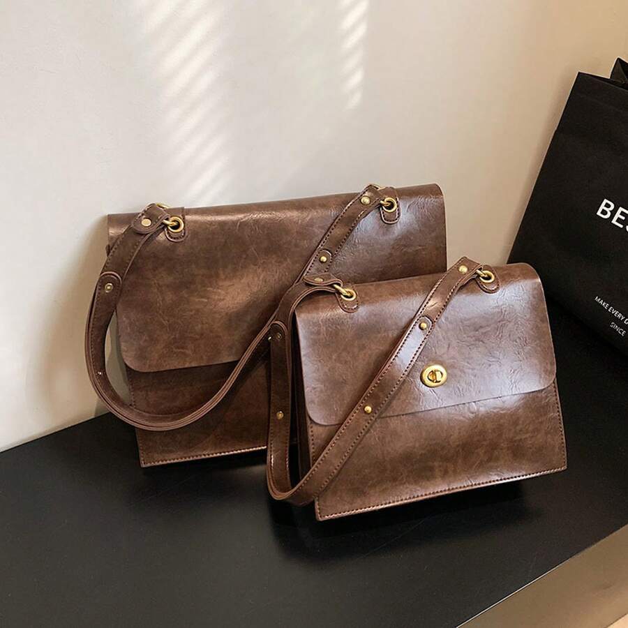 Women Shoulder Bags - 小號咖色 加購享優先出貨 - 查看 1