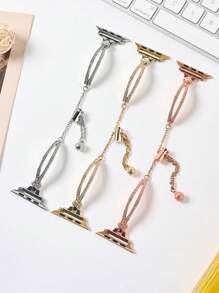 1 Piece Of Women's Watch Strap With Slim Artificial Rhinestones For Apple Watch Strap, Shining Your Watch, Suitable For Apple Watch 1/2/3/4/5/6/7/8/9/10/SeUltra Series Watches 38/42/44/45/46/49 Mm