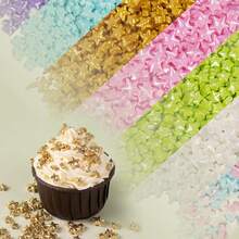 85g/3Oz Heart Stars Shapes Sprinkles - Edible Candy Pearls, Colorful Baking Cake Decorations, Ice Cream Toppings And Cookie Decorating, Wedding Party Christmas Supplies - Multicolor - View 2