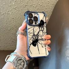 Funda de Teléfono Ángel Negro Muerte Demonio para 16, 15, 14, 13, 12, 11 Pro, X, XR, XS, 8, Plus - Funda Transparente Suave a Prueba de Golpes - Colores mixtos - Ver 3