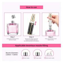 Travel Perfume Bottle Refillable, 5ML Travel Size Perfume Atomizer, Leather Pocket Perfume Dispenser,Travel Sprayer For Men And Women Pink - 彩色 - 查看 5