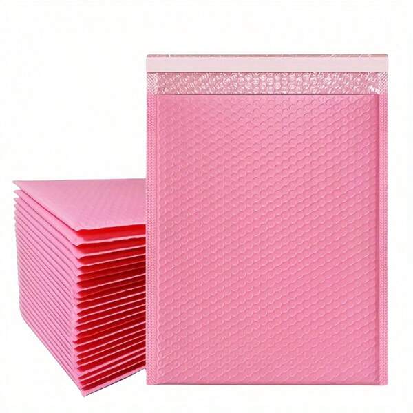 40pcs/Pack Pink Color Co-Extrusion Film Bubble Mailers, Holiday Themed Foam Pouches, Shockproof And Waterproof, Suitable For Packing And Shipping Jewelry, Books, Phones And Other Products