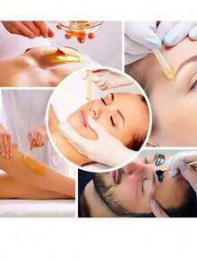 100/300pcs Wooden Wax Strips, Suitable For Eyebrow, Lip And Nose Hair Removal, Disposable Wax Strips, Eyelash Wax Strips, Hair Salon Products And Accessories, Suitable For Barbershops, Beauty Salons, Travels, Weddings, Mother's Day, Beach Outings And Festivals - Multicolor - View 4