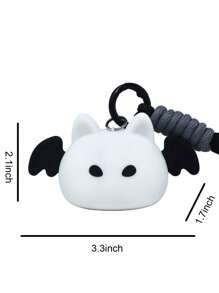 1PC Bat Night Light Silicone Pendant, Soft Glow, LED, Silicone Material, Hanging Design, USB Rechargeable, Decorative, Kids Room, Cute Style.