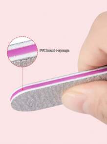 10pcs/Set Straight Wooden Nail File For Manicure Polishing Block File, Buffer Block Nail File For Home Salon