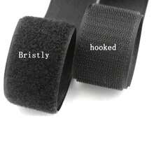 200cm Long 3cm Wide Black Hook-And-Loop, Self-Adhesive Hook And Loop Fastener For Clothing, Shoes, Sofa, Self-Sticking - Black - View 3