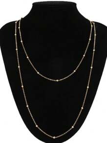 European And American Stylish Pearl Layered Long Sweater Chain, Minimalist & Versatile Women Necklace