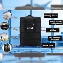NetHong Men's Large Expandable Foldable Suitcase Collapsible Rolling Travel Luggage Bag,60*40*20cm - Black (small) - View 5