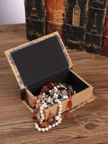 1/3pcs Vintage Faux Books, Decorative Tabletop Accents For Study, Living Room, Bedroom, Multifunctional With Storage, Stationery & Jewelry Box