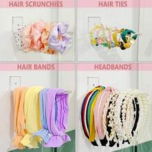 Bigfety Acrylic Headband Holder Wall, 6 Pack Clear Hanging Headband Organizer Storage For Girls Women - Clear 3PCS - 查看 6