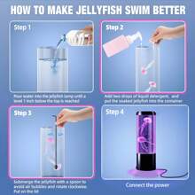 LED Jellyfish Lamp, Electric Aquarium Ocean Night Light, 7 Color Changing Atmosphere, USB/Battery Double Power Desktop Decor Lighting, Suitable For Living Room, Bedroom, Home, Holiday Gift - Batteries Not Included