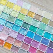 72 色珠光水彩颜料套装 - 专业覆盖，耐光 - 闪光固体颜料，适用于艺术、手工项目、混合 - 艺术家、成人、业余爱好者、返校、学校用品的艺术用品