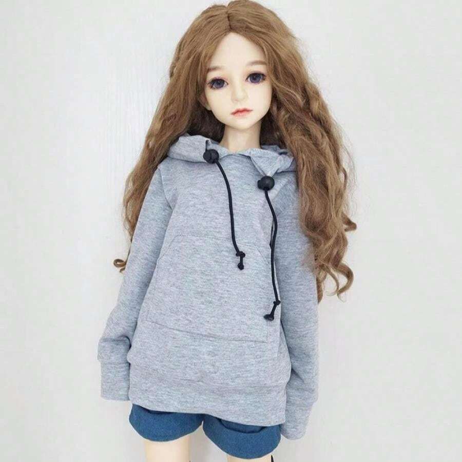 XiDonDon 30CM _ 45CM _ 60CM Doll Clothes 1_3 1_4 1_6 BJD Doll Accessories BJD SD DIY Fashion Hoodie Toys Dolls Clothing (1_3,Black) - Xám - Xem 1
